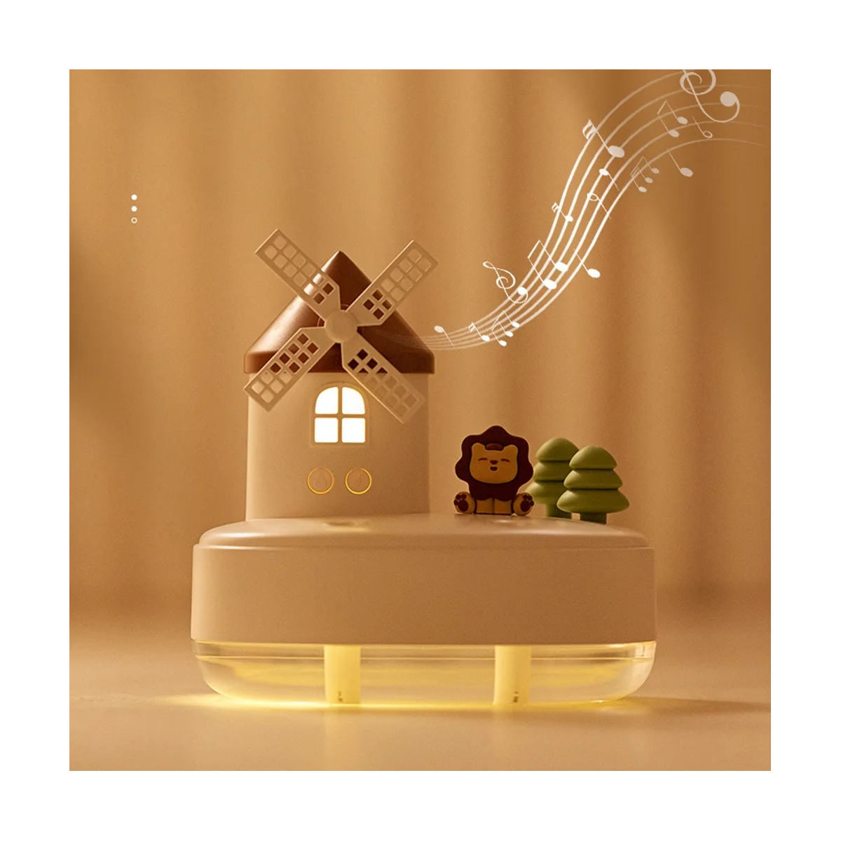 USB 더블 스프레이 깍지 무선 가습기 디퓨저, LED 조명 뮤직박스 핑크, 650ml