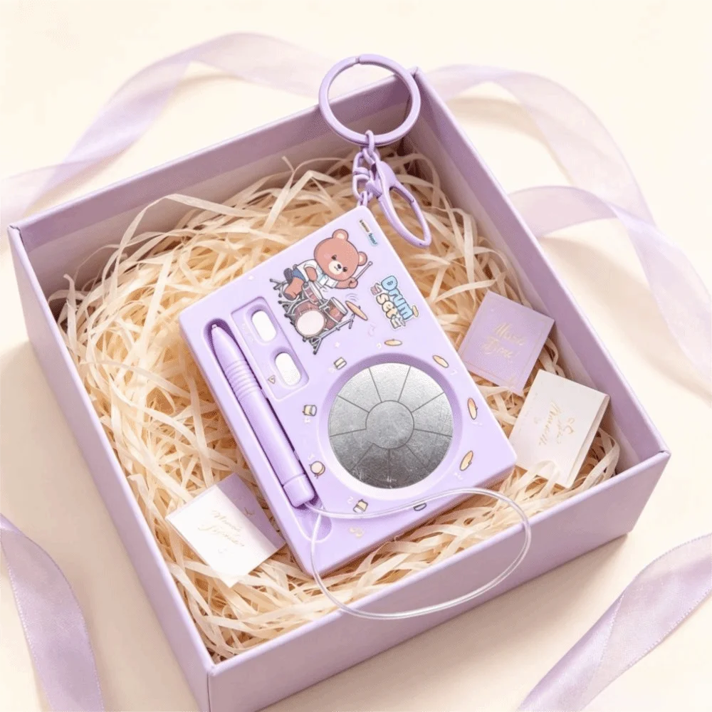 Recording Function Electronic Drum Keychain Mini Size Portable Electronic Piano Drum Keychain Cute Playable Music Keychain Small