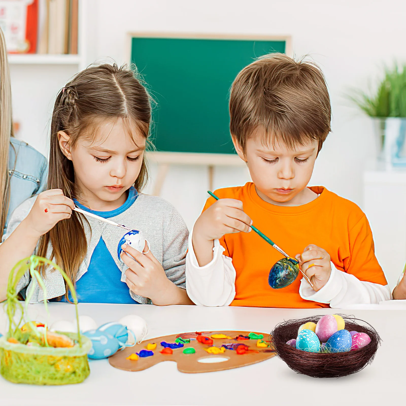 

Easter Decor 12 Pcs Faux Bird Cages Artificial Nest for Window Garden Ornament Perching Birds Nest Home Wedding Decoration