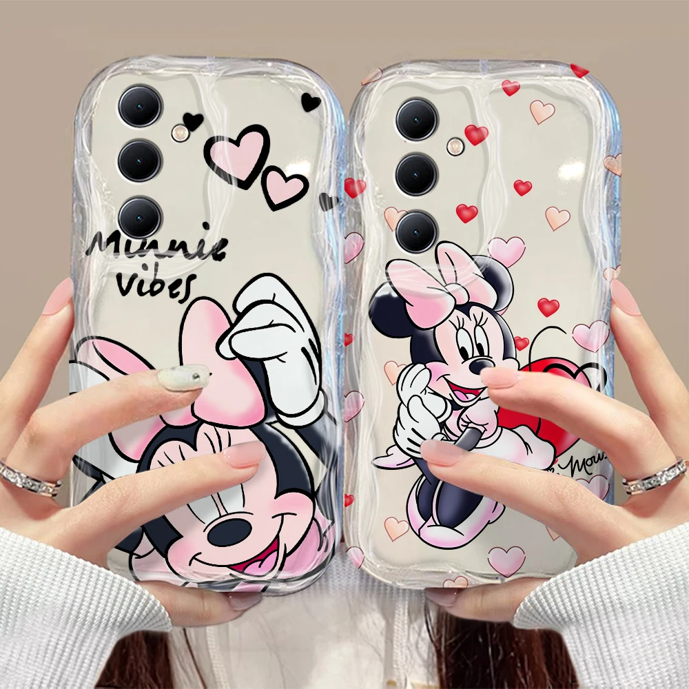 

Cartoon Mickey Minnie 3D Wave Case For Samsung A73 A72 A71 A55 A54 A53 A35 A34 A33 A25 A24 A23 A15 A14 A13 A05 A03 4G 5G Cover