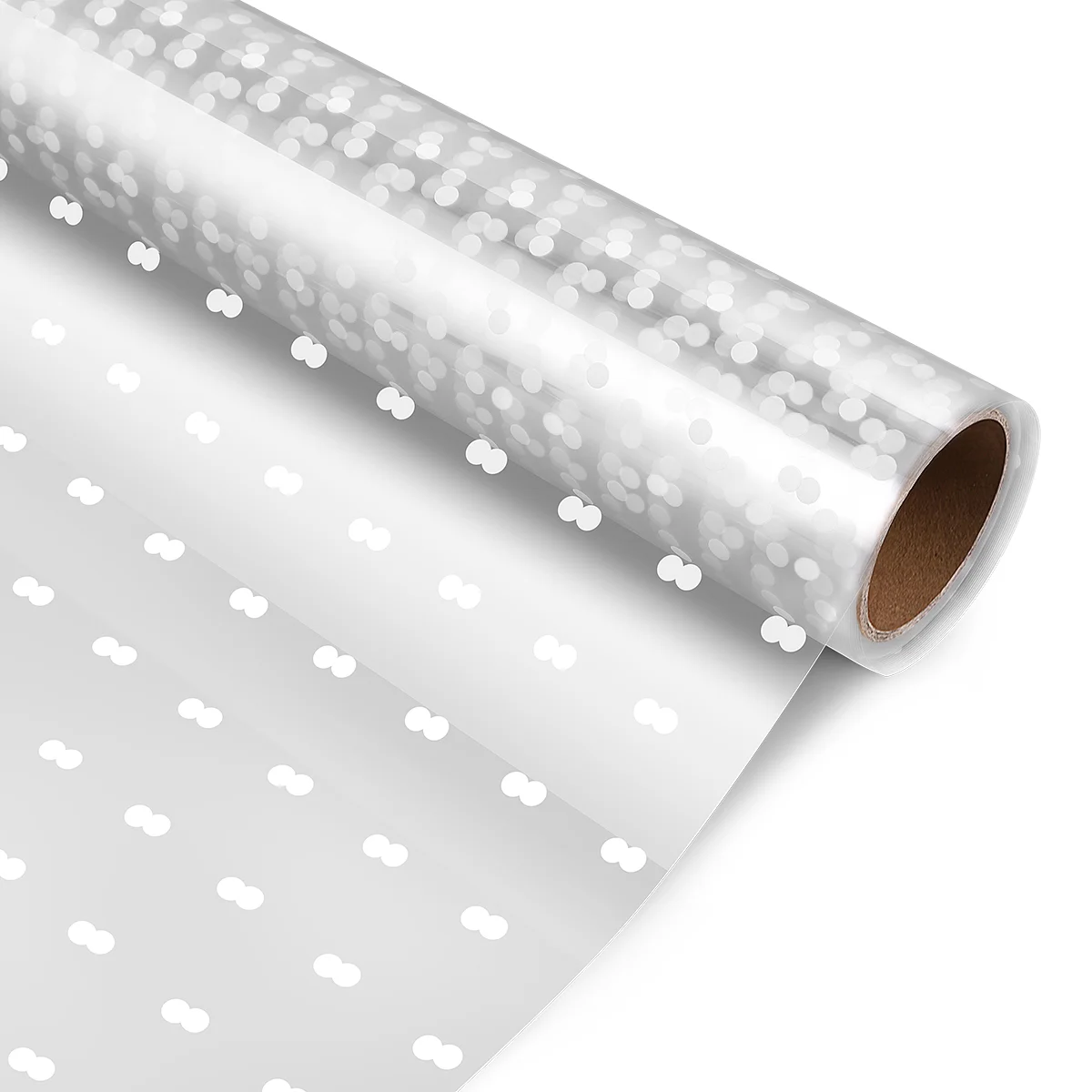 

STOBOK Cellophane Wrap 3 Mil Thickness Cellophane Wrap Roll Clear Cellophane Bags to Wrap Gift Baskets & Crafts (White Dots