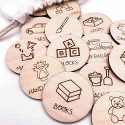 Wood Storage Labels for Playroom, Toy Storage Tags, Wooden Storage Labels, Baby Shower Gift, New Mom Gift, Room Decoration