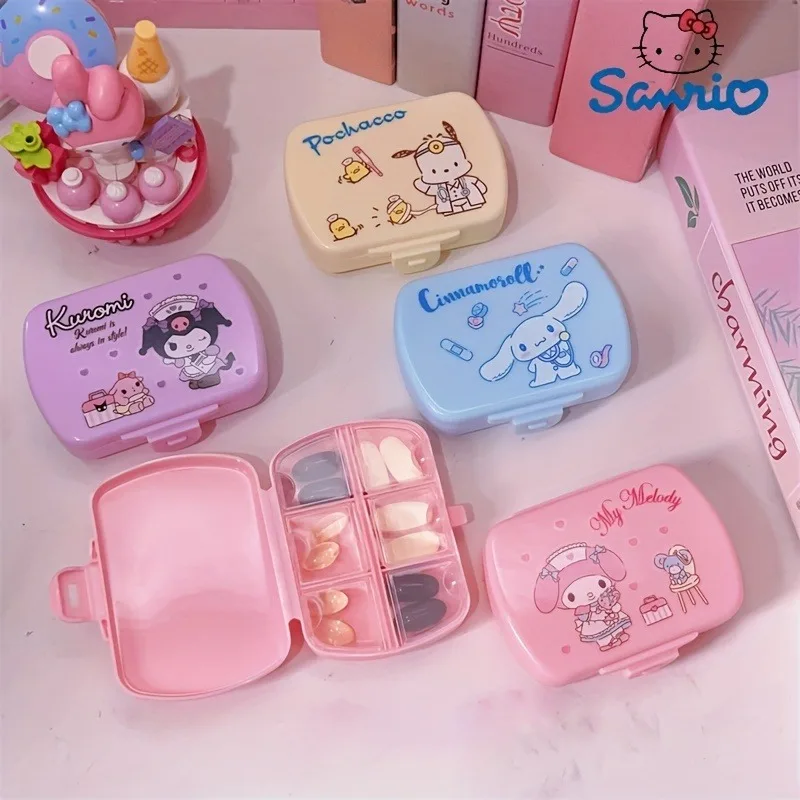 Sanrio Kitten Pill Organizer, Portable Earring, Ring and Necklace Organizer, Cute - Lightweight, Portable, Durable Storage Box