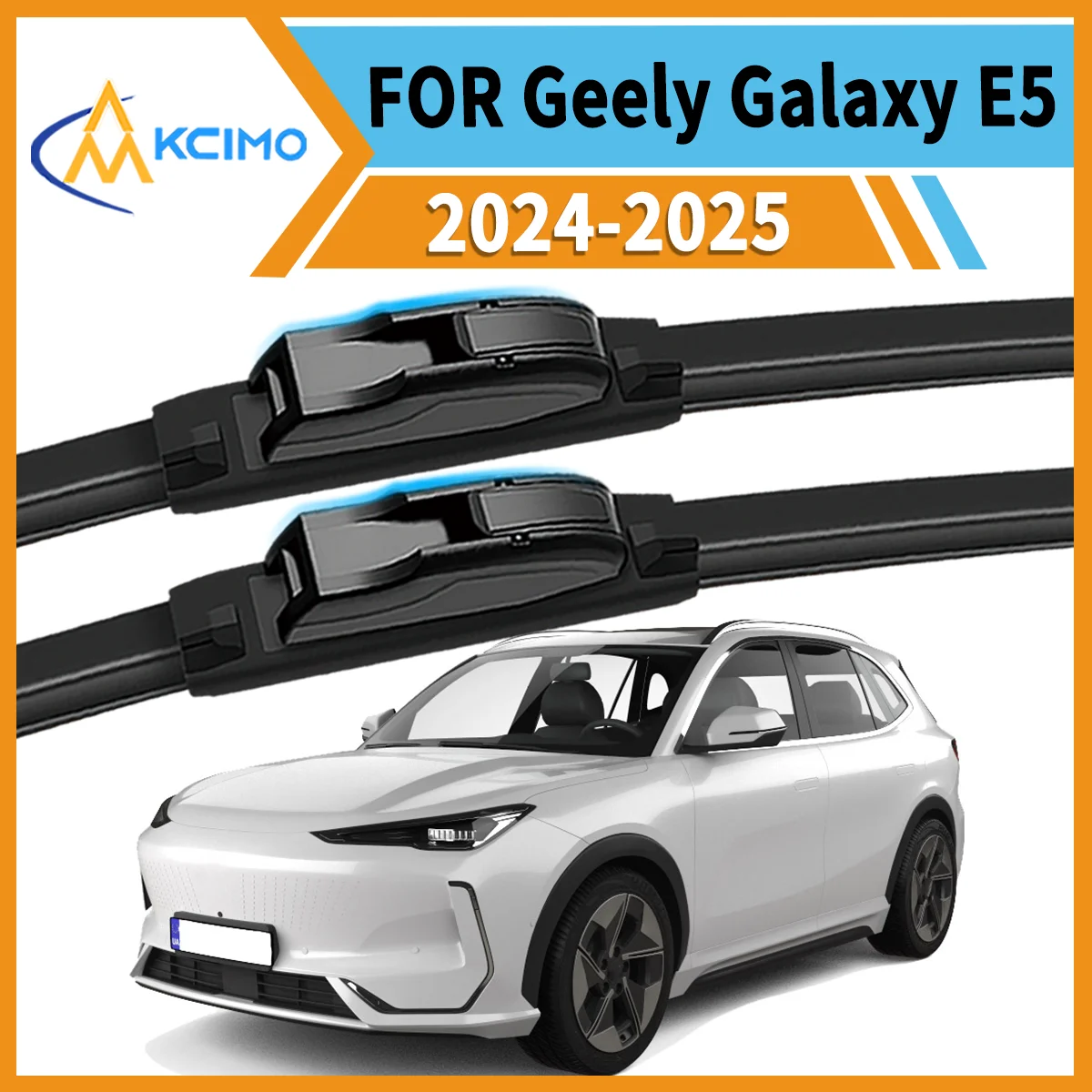 

2PCS High-Performance Wipers Designed for Geely Galaxy E5 2024-2025 All-Weather Clarity Durable Frame Safe Driving Essential