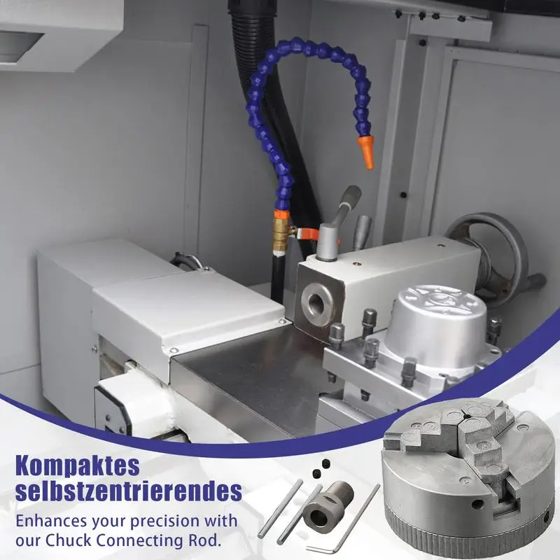 

Шатун патрона Маленький токарный патрон из цинкового сплава 3-кулачковый шатун Высокоточный самоцентрирующийся зажим Удлинитель аксессуаров