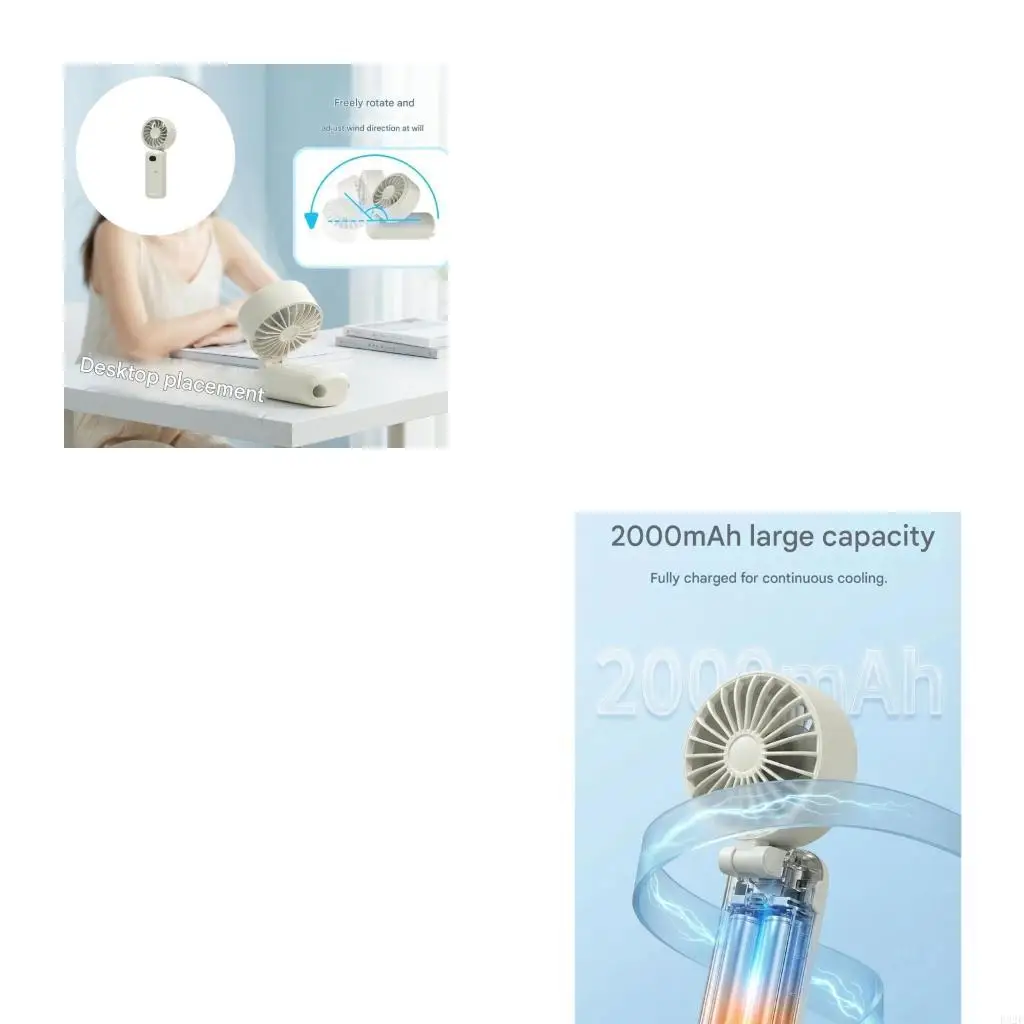 

F92F Small Foldable Clip on Fan Suitable for Umbrella USB Powered Various Speed