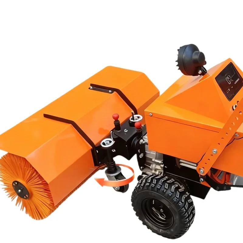 Electric snow plow, hand-pushed multi-functional small snow removal equipment,  shoveling and throwing property roads