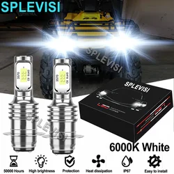 2x LED Headlight Bulbs For Honda TRX 450R 2005-2009 Recon 250 1997-2004 Rincon 650 680 2003 2004 2005-2015 motorcycle lights