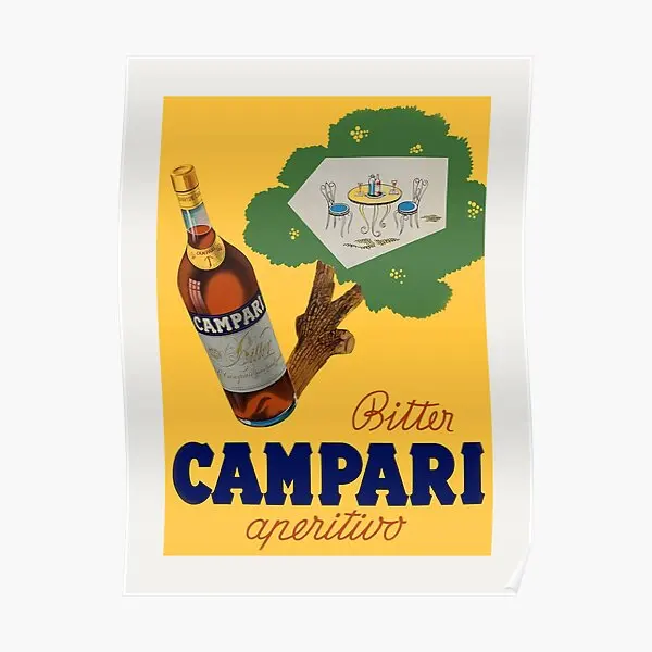 Bitter Campari Aperitivo Vintage Itali  Poster Decor Mural Home Painting Modern Decoration Picture Art Room Wall Print No Frame