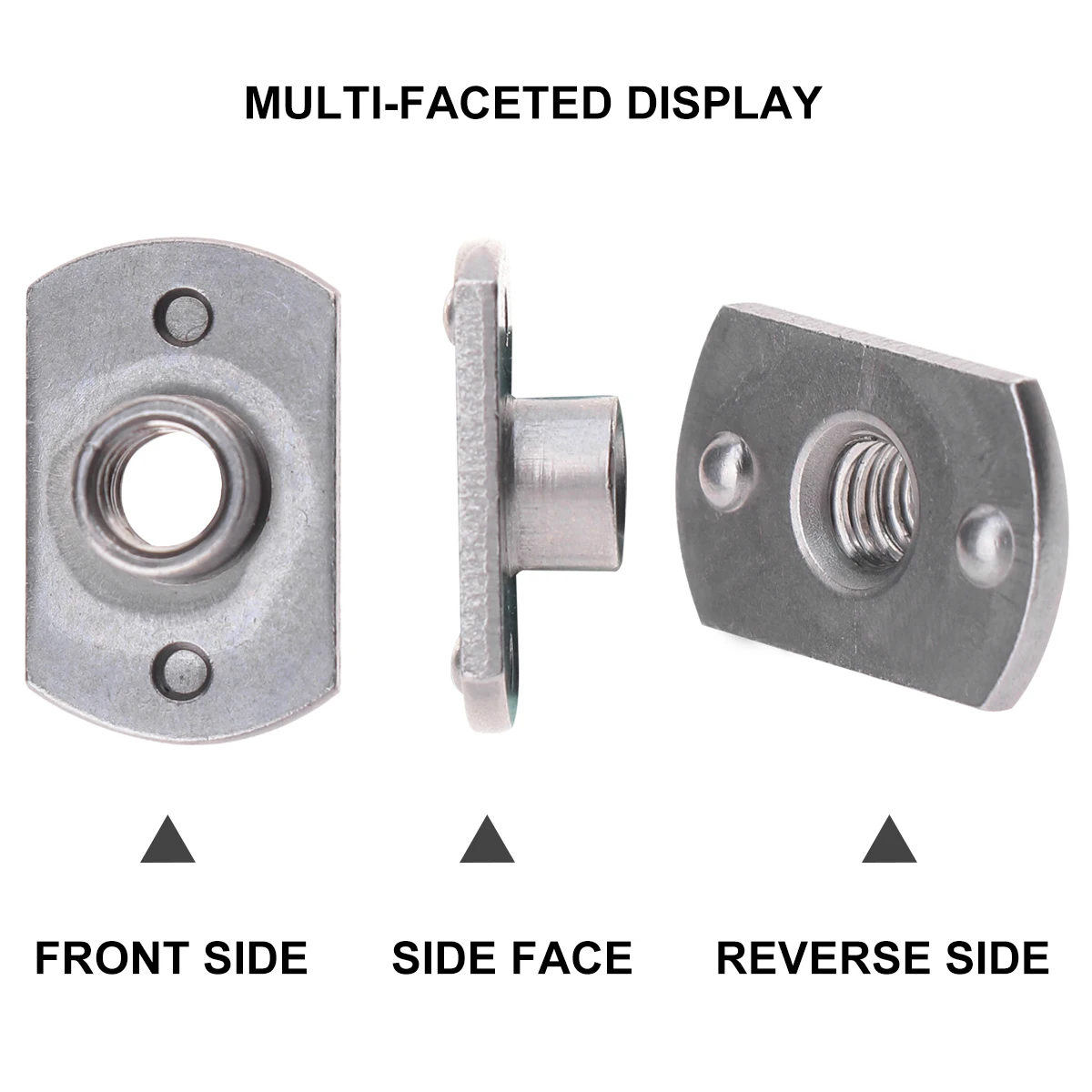 

15pcs Welding Nuts Round Silver Grey Two Points Soldering T-Nuts Pronged Tee Nut Welded Carbon Steel Fastener for Wood