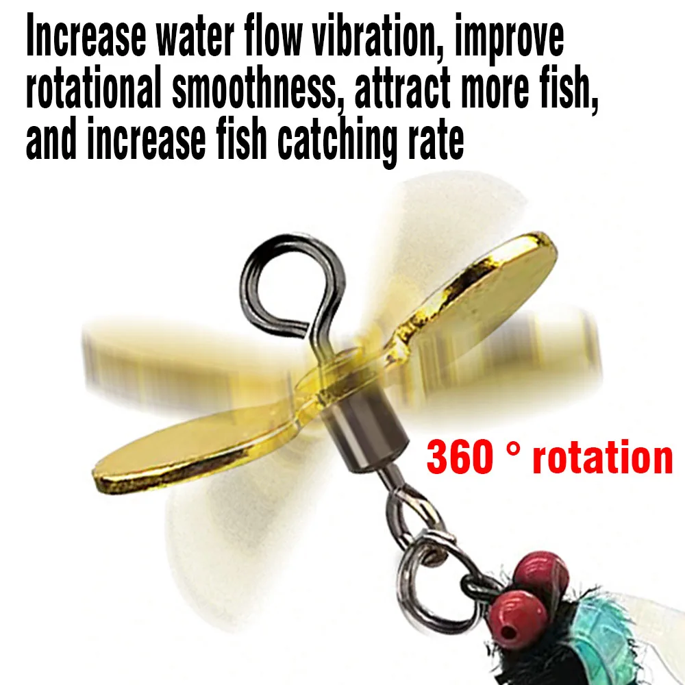 MNFT 40 pz Turbo elica Spinner lama rotante lama in metallo per mosche da pesca gancio fai da te richiamo di pesca esche accessori per la pesca