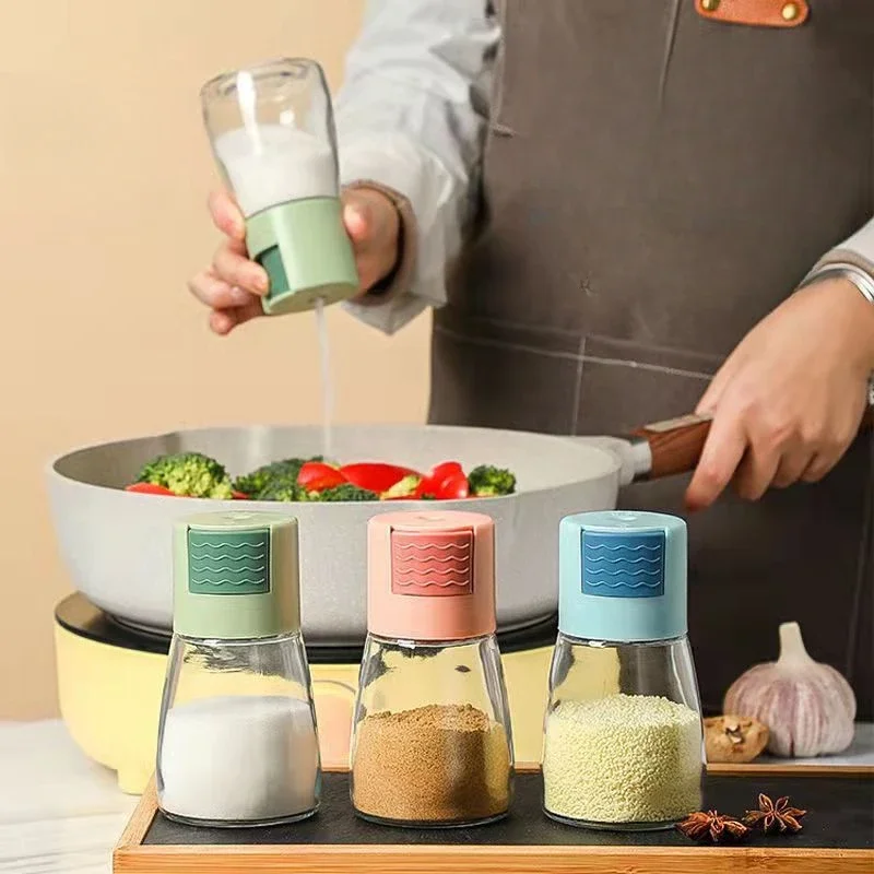 Quantitative Seasoning Tank, Controlled Salt Bottle, Seasoning Box, Kitchen Seasoning Container, Salt Dispenser Spice Rack