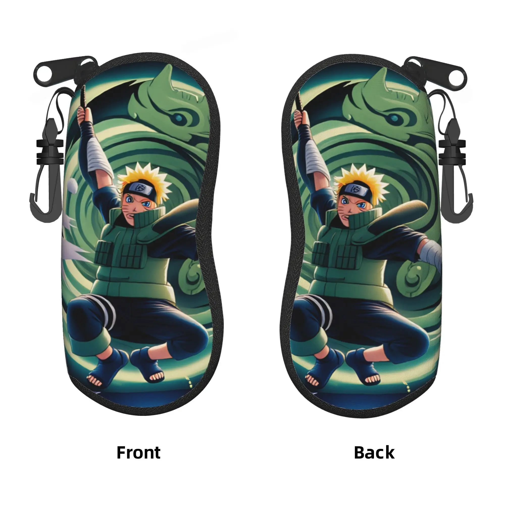 Estuche blando para gafas de sol Naruto Uzumaki, estuche protector para gafas con cremallera de neopreno, estuche protector para gafas Uchiha Sasuke