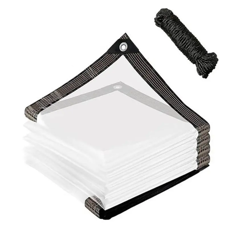 MOPHE-Clear Heavy Duty Waterproof Tarp 8X12ft Snow Shield