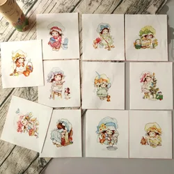 15X15cm GIRL Patchwork Cotton Canvas Fabric Cartoon for DIY Sewing & Quilting Purse Book Cover Home Decoration Material