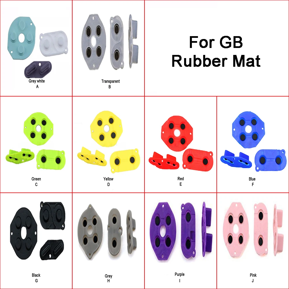 YUzi แผ่นรองกุญแจ, แผ่นยางรองปุ่มนำไฟฟ้าแผ่นยางซิลิโคนสำหรับ GB 1ชุด