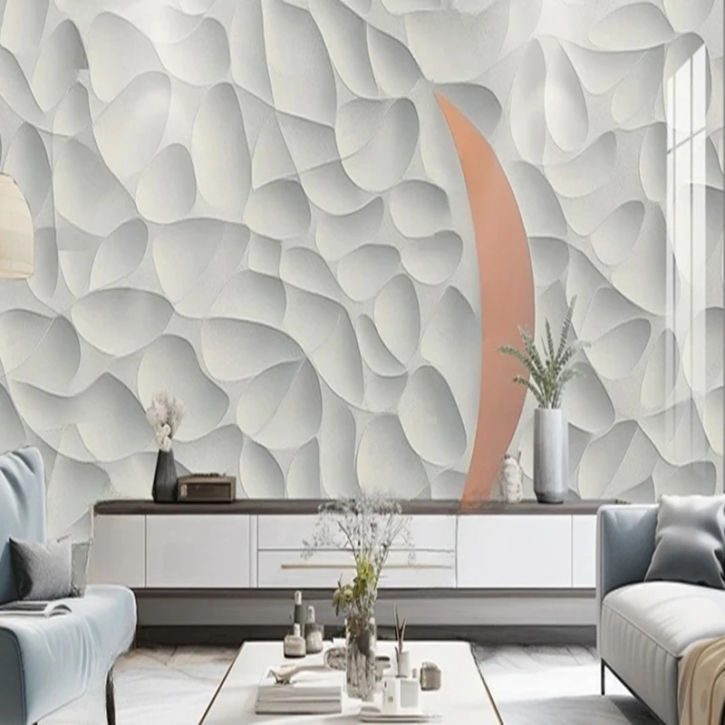 

Modern 3D Stereo Relief Lines Abstract Custom Mural Living Room TV Sofa Background Wall Covering Home Decor Papier Peint