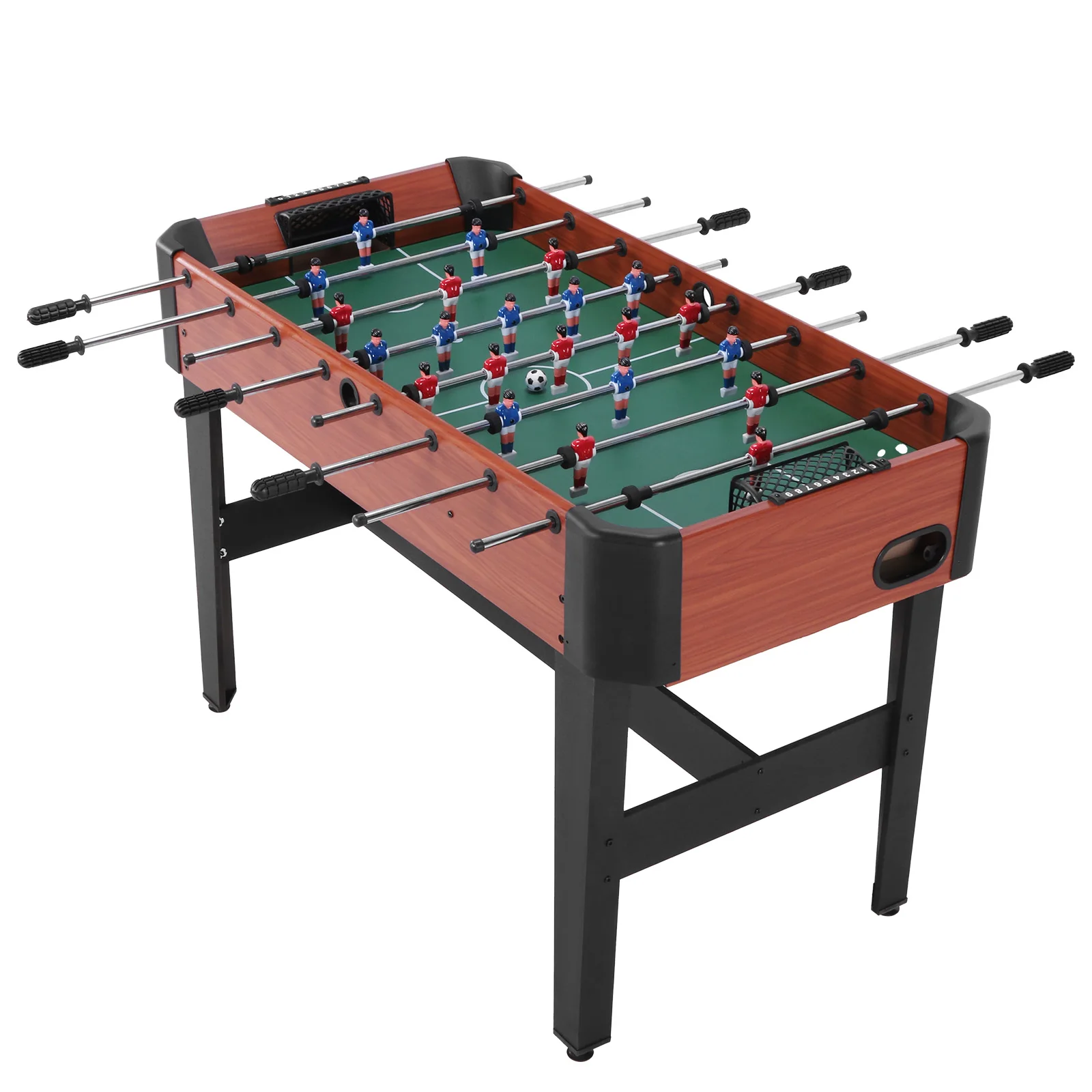 

47 Inch Foosball Table with Score Keeper Competition-Sized Game Table with Counterbalanced & Uniformed Men for Adults & Families