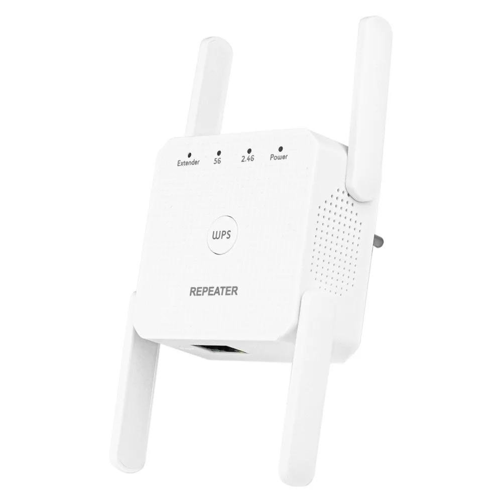 

2.4GHz/5GHz WiFi Signal Extender 1200Mbps Extended Up to 200 Meters WiFi Repeater Strong Signal Dual Band Signal Booster