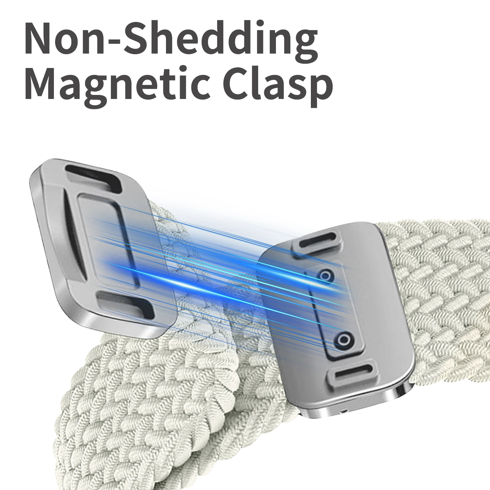 سوار رياضي منسوج مغناطيسي ناعم قابل للتمدد من النايلون قابل للتنفس لـ Fitbit Charge 6 5