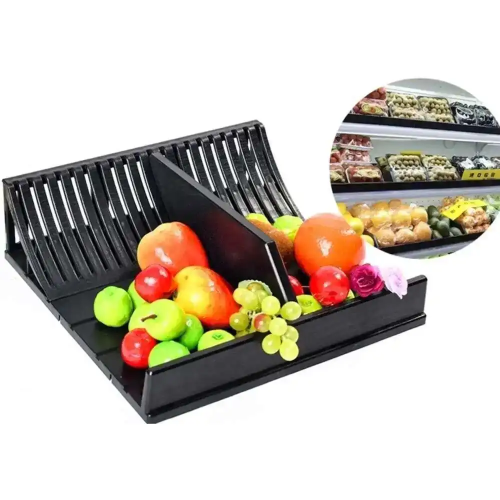 Bulk Bin Refrigerator Produce Riser for Supermarket Freezer Fruit and Vegetables Display Rack with Divider