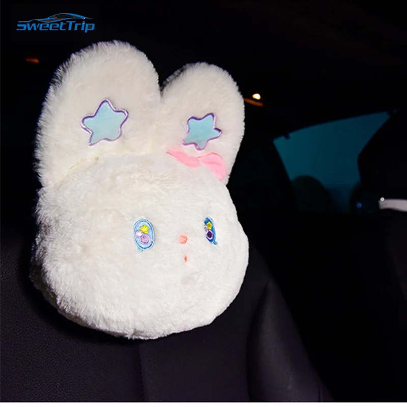 

Cute Car Neck Pillow Car Lumbar Support Pillow Rabbit Car Headrest Pillow Auto Waist Cushion Pillow Kawaii Car Seat Pillow 2024