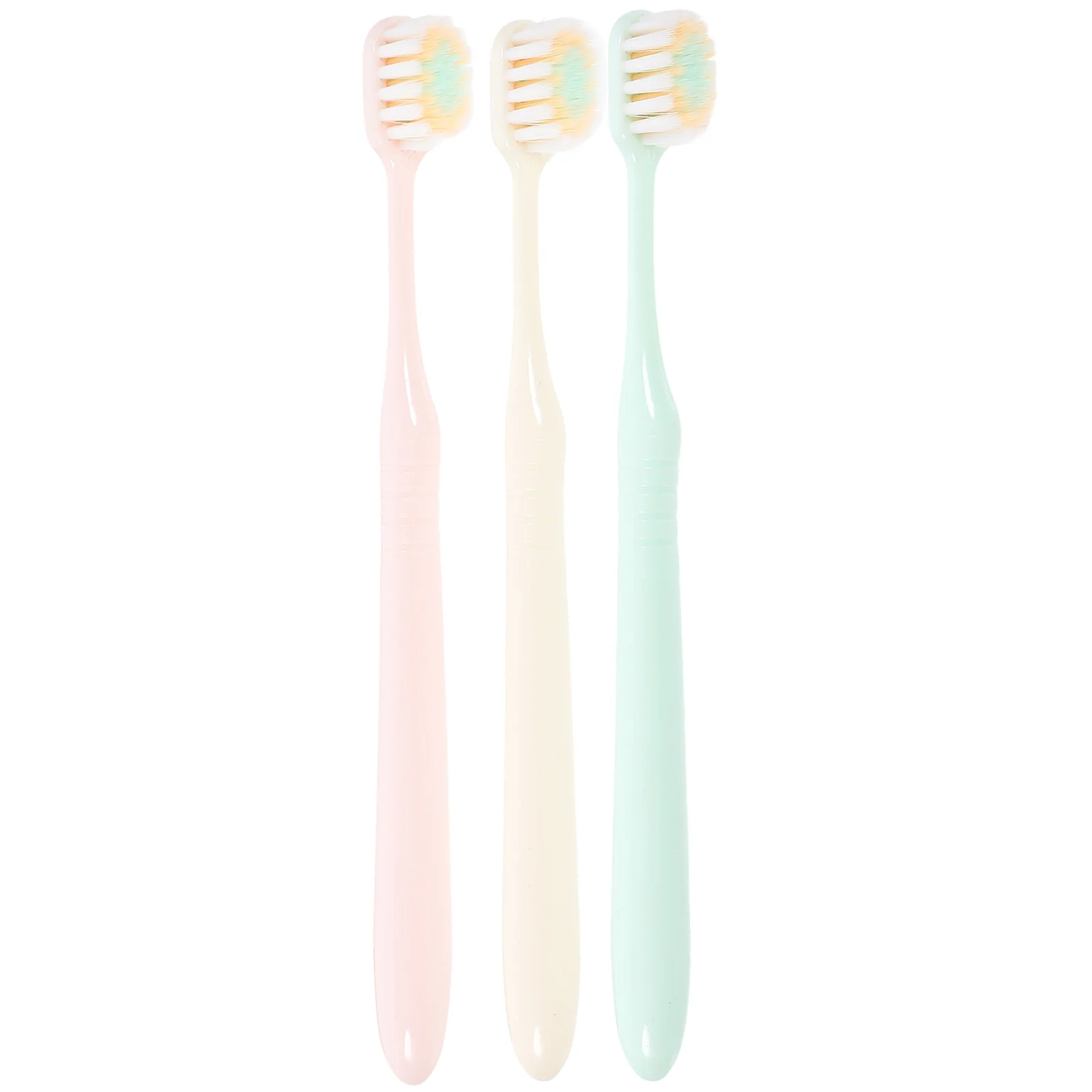 

3Pcs Adult Soft Toothbrush Wide Thin Brush Head Soft Bristles Toothbrush Household Home Travel Portable Teeth Brush