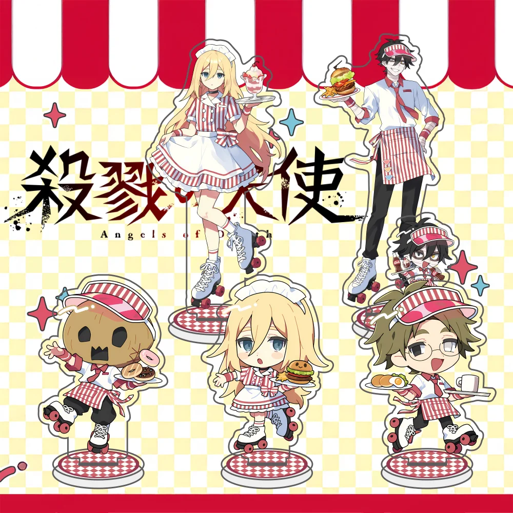 Anime Game Angels of death Manga Rachel Zack Eddie Danny Gray Cathy Acrylic Stand keychain Figures Model Collect Ornaments gifts