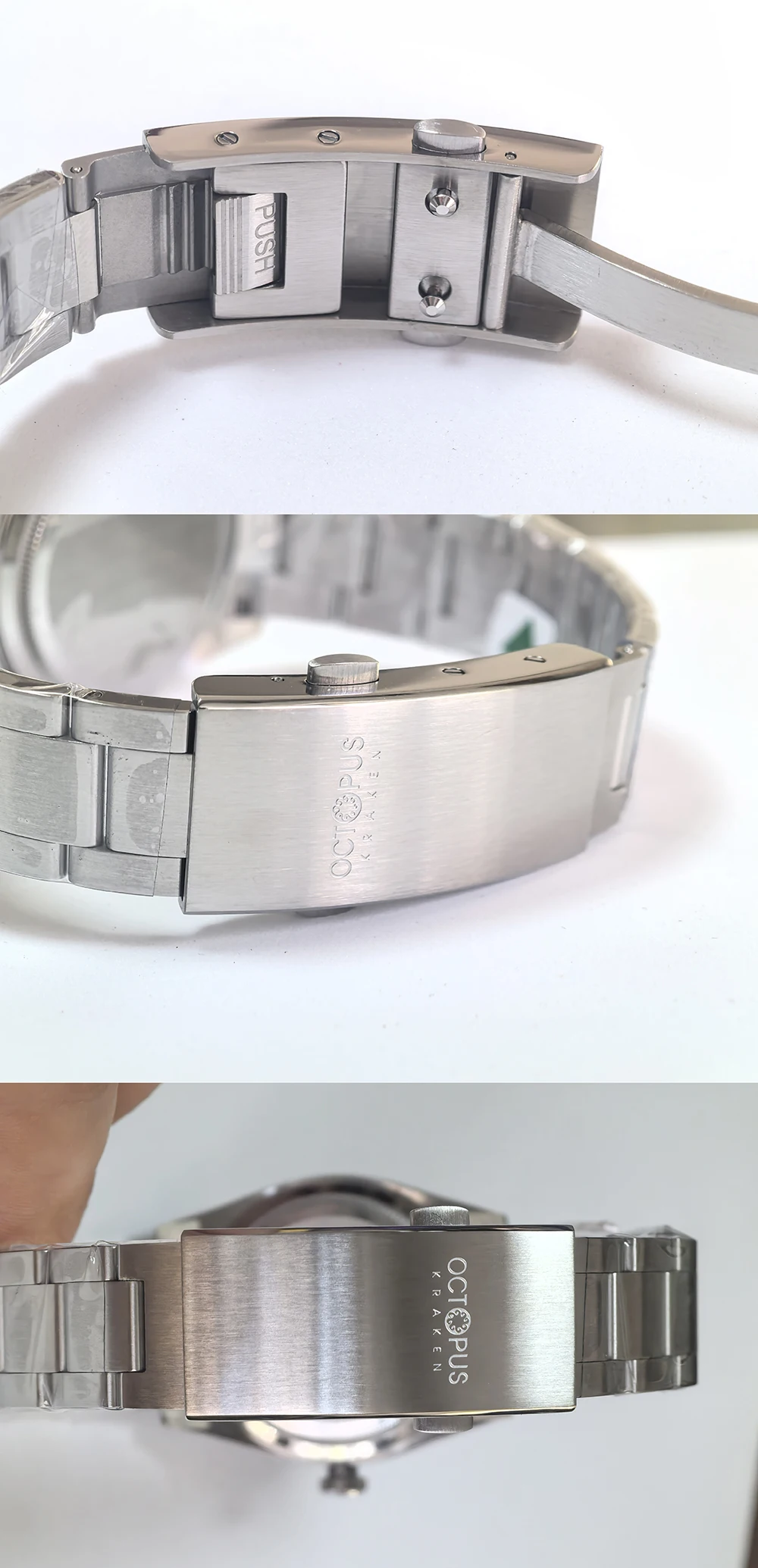 Octopus Kraken roestvrij staal vijf kralen armband roestvrij stalen horlogeonderdelen voor 20 mm voor OCT-0013&16