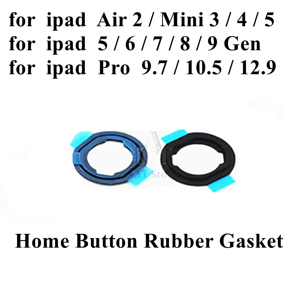 2Pcs Home Button Rubber Gasket Fixed Bracket Holder Sticker for Ipad 5 6 7 8 9 Air 1 2 Mini 1 2 3 4 5 Pro 9.7 10.5 12.9 Inch