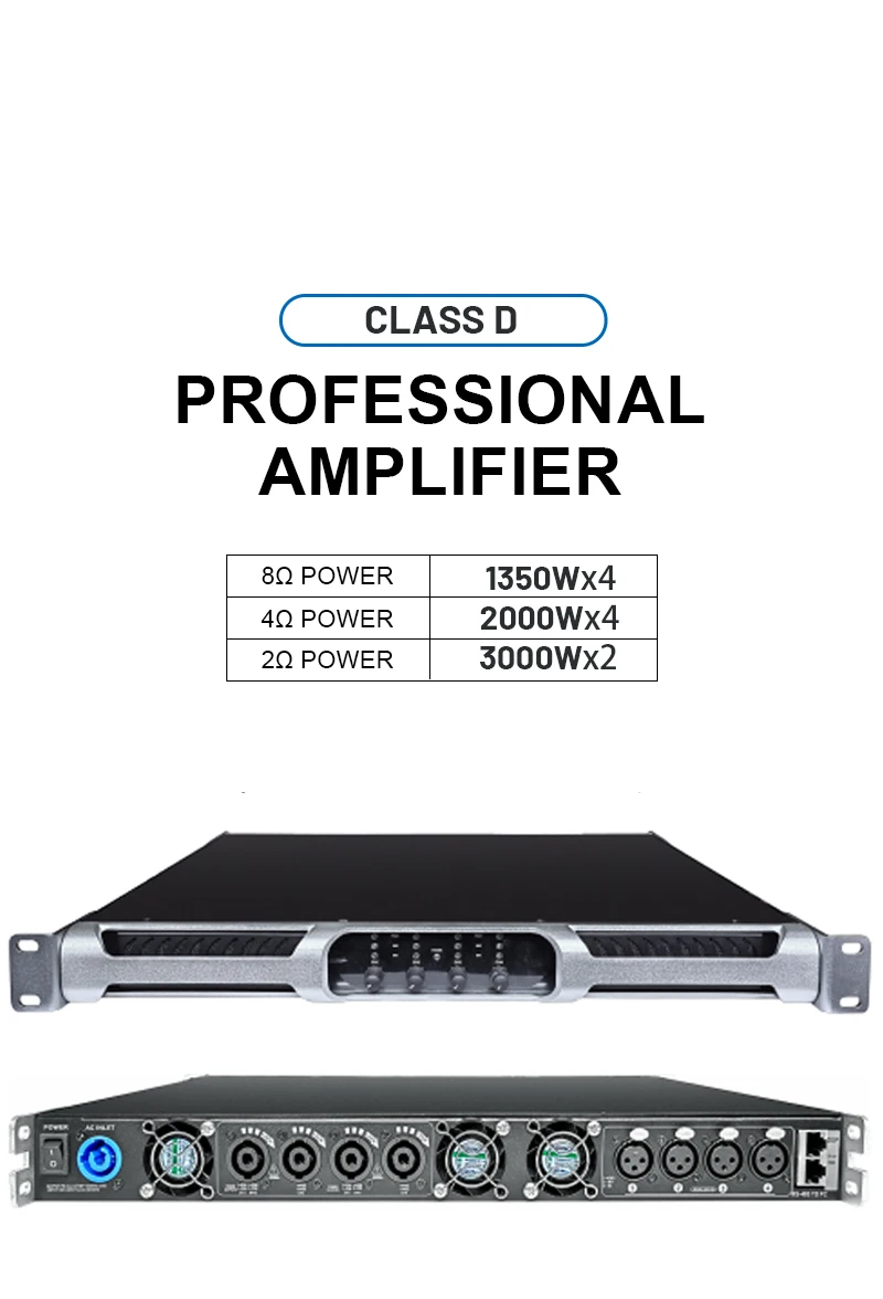 TLF PFA12KLedПрофессиональное аудиооборудование переменного тока 85–260 В 4-канальный PFC класса D Мощность 2 Ом Светодиодный усилитель 3000 Вт