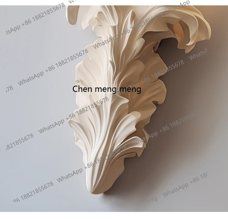 مصباح الجدار الفرنسي كريم الرياح غرفة المعيشة مصباح الجص الرجعية مصمم جديد الإغاثة الفن تلفزيون حائط الخلفية مصباح الجدار #5