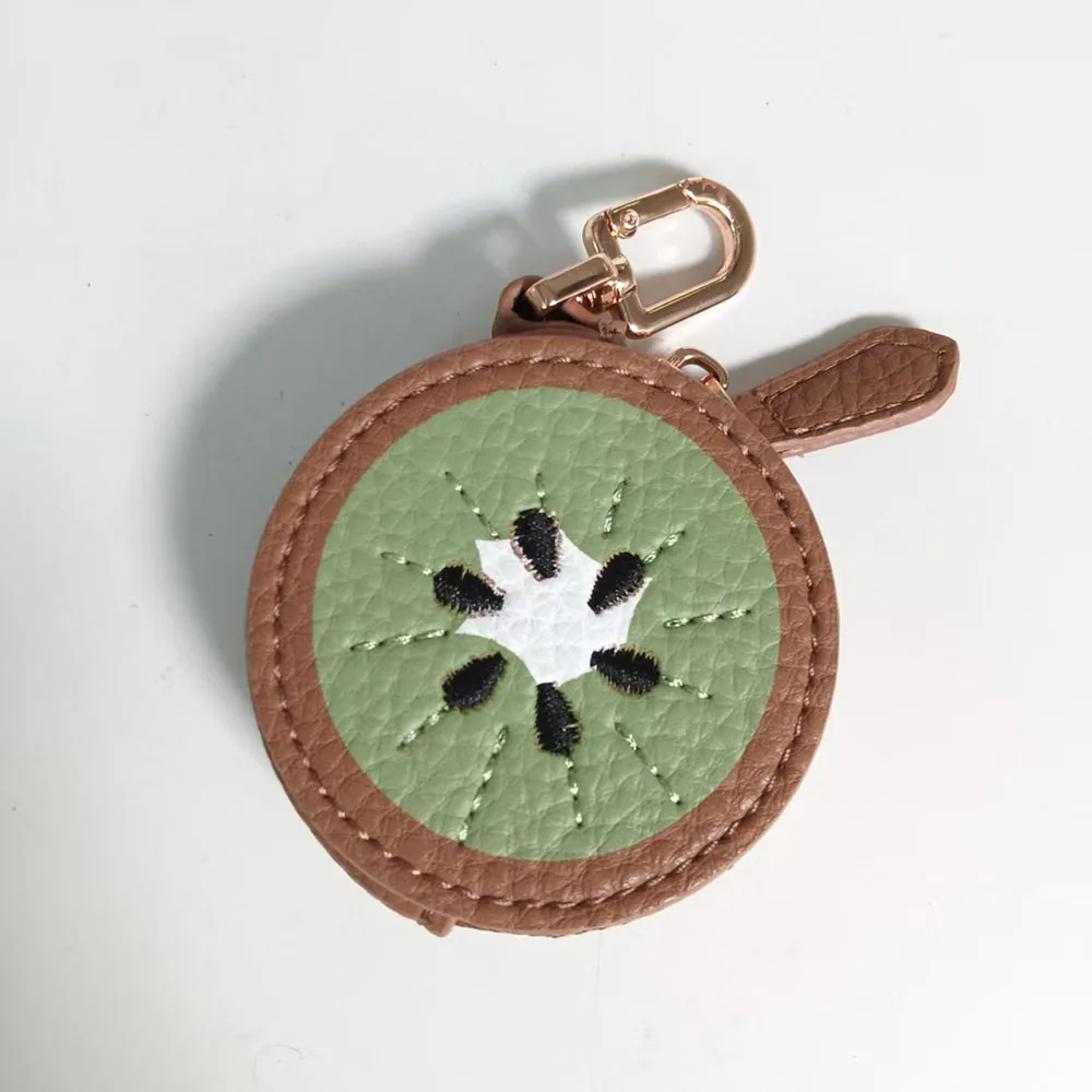 New Hot Sale Cute Fruit Shape Key Bag Coin Purse Zipper Pendant Portable Mini Wallet Keychain Fashion Women Bag Accessories