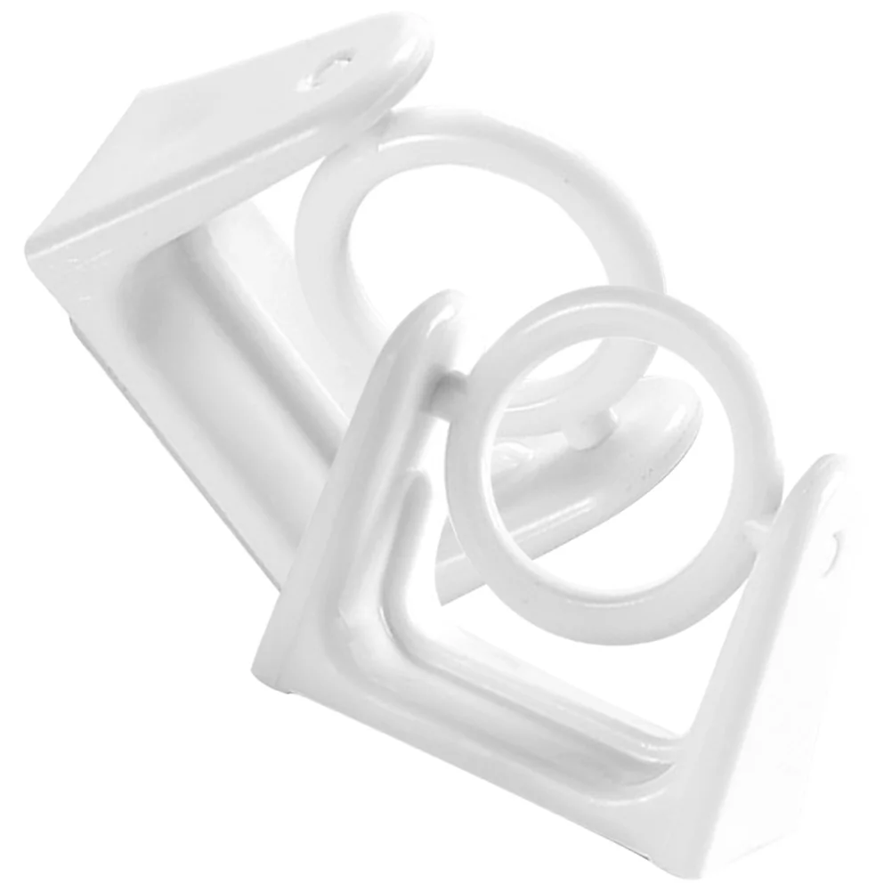 

2pcs Plastic Curtain Fixing Support Wall Mounted Hanging Brackets Easy Install Smooth Finish For Home Office Hotel Dormitory