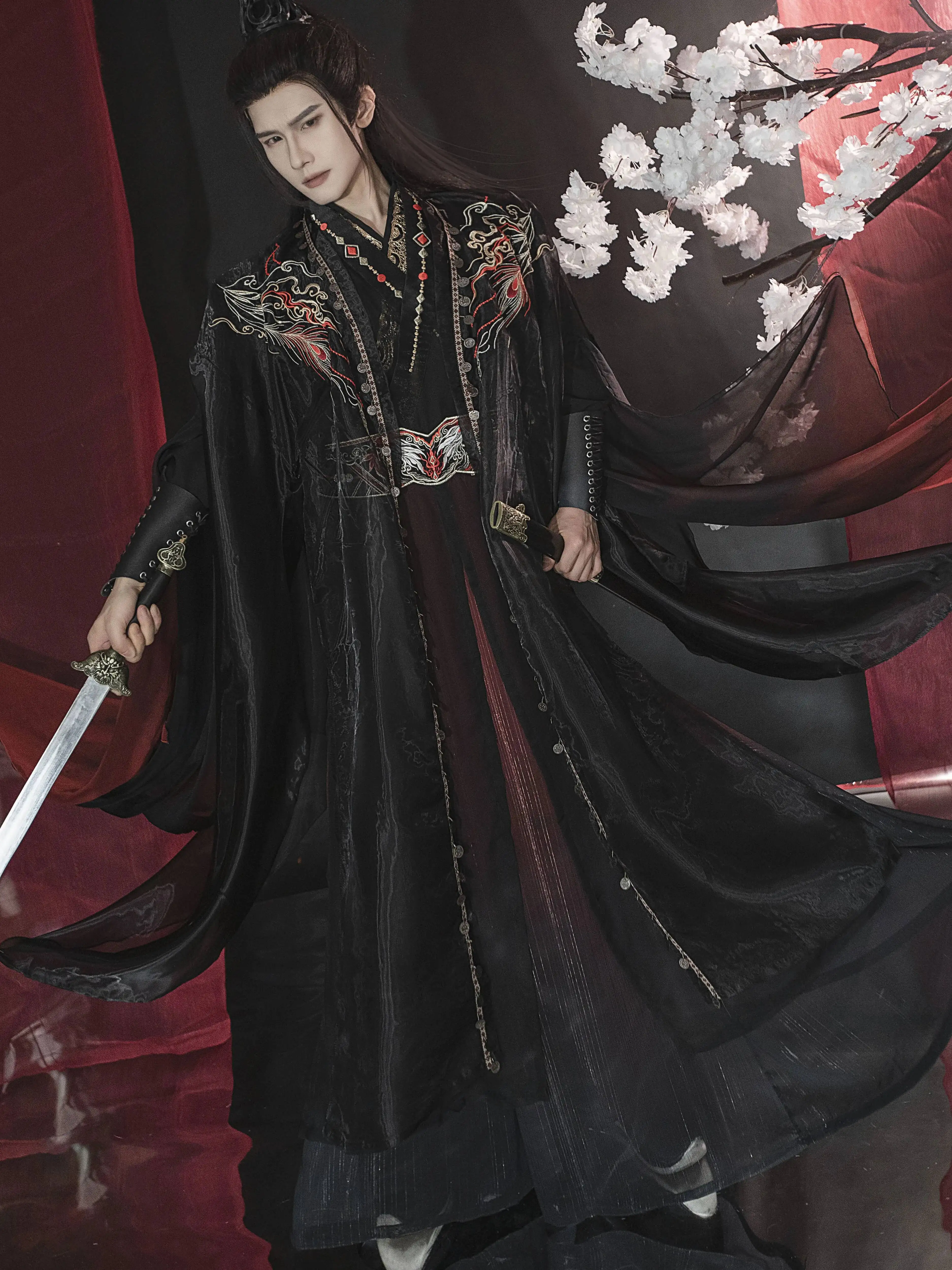 

Women Cool And Chic Xianxia Fiesta Carnival Halloween Cos Cosplay Outer Garment Skirt New Costume Drama Chivalrous Expert Hanfu