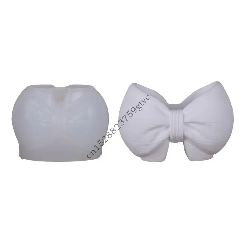 

D0UF Creative Silicone Craft Mold For Unique Resin Cement Bowknot Planters And Decoration