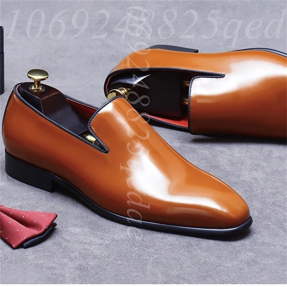 

Men's Pointed Toe Polished Slip-On Dress Shoes, Formal Loafers, Comfortable Business Casual Footwear for Men, Classic Design