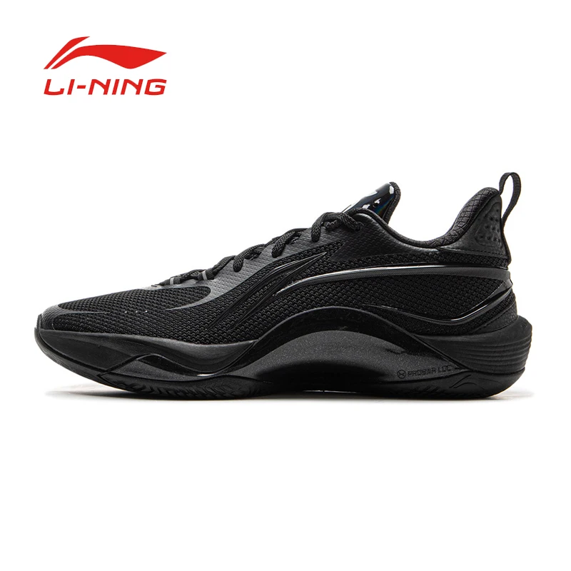 LI NING Men's Flash Ling Low Top Support Stable Rebound Wear resistant Anti slip Round Head Sports Basketball Shoes