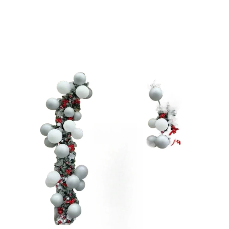 

Christmas White Snowflake Christmas Tree Pendant Santa Claus Elk Snowman Scene Eaves Snow Pendant Arrangement Ornament