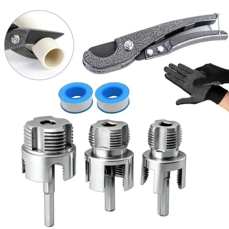 652F Water Line Threading Tool Set for Household Installation Thread Cutting Tool