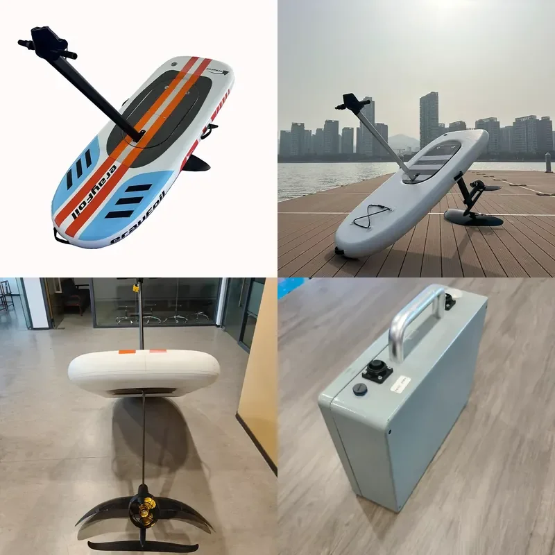 Portable Surfing Rafting Inflatable Efoil Assist Electric Hydrofoil with PVC Deck for Lake Sea and Ocean Use 8KW Motor