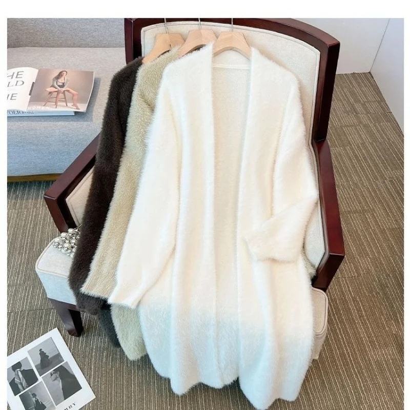 

Красные женские кардиганы средней длины, осенние, стильные, вязаные, с рукавом до локтя, в стиле Харадзюку, с бантами, флокированные, текстурированные, с воротником на молнии до четверти и пуговицами, для офиса (OL)