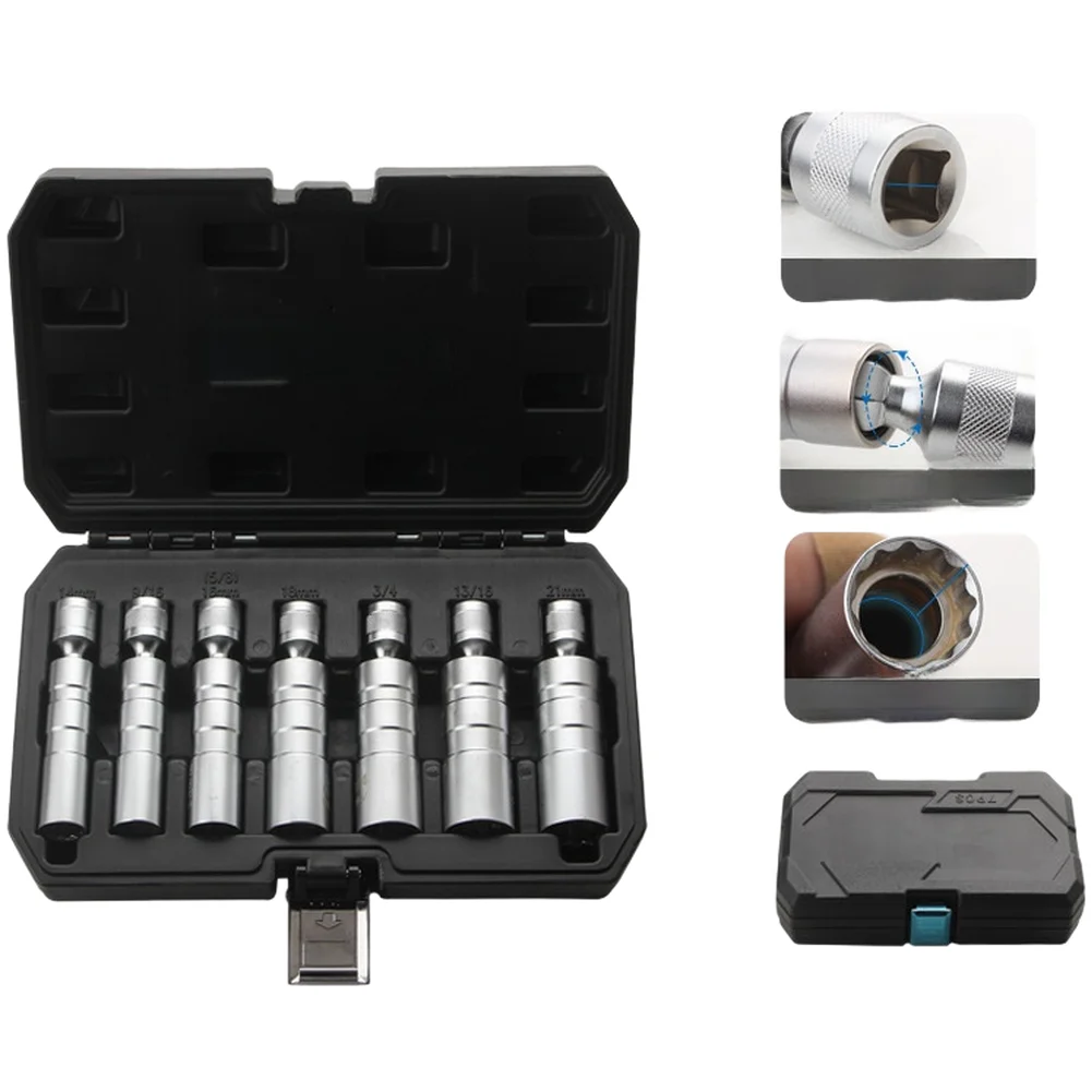 Electrical Connector Set Featuring 360 Degree Swivel Joint and Strong Magnetic Rings for CR V Chrome Vanadium Steel