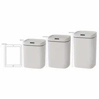 1 Pack Smart Motion Sensor Trash Can Touchless With Lid, Plastic Slim Compact Smart Garbage Bin, Minimalist Seamless Cover Low Voltage Operation Hygienic Waste Solution For Home Kitchen Bathroom Office Outdoor 7