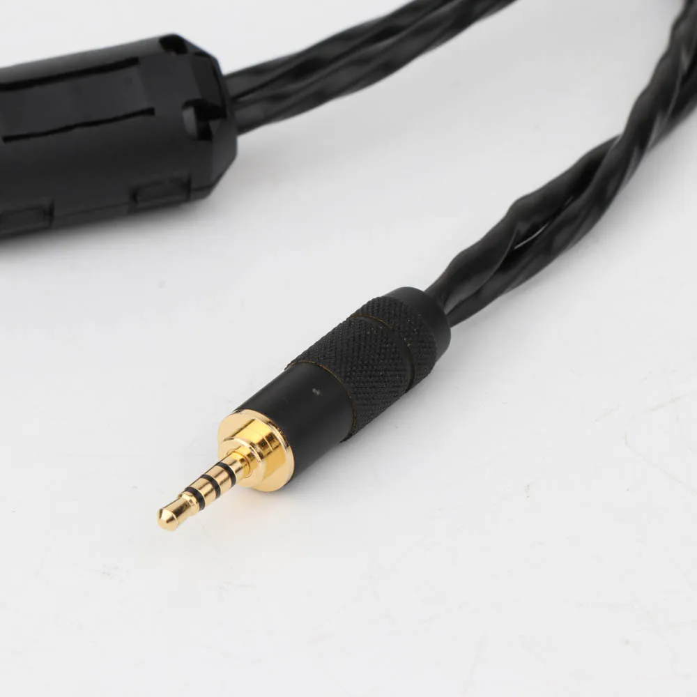 Preffair ofc alta fidelidade prata chapeado 2.5mm para 2rca aux cabo de áudio 24k banhado a ouro plug fone de ouvido cabo de conexão