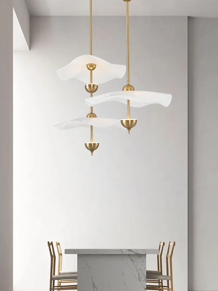 Nordic Postmodern Simple Atmosphere Designer Living Room Dining Room Chandelier Art Acrylic Led Staircase Bar Bedroom Lamps