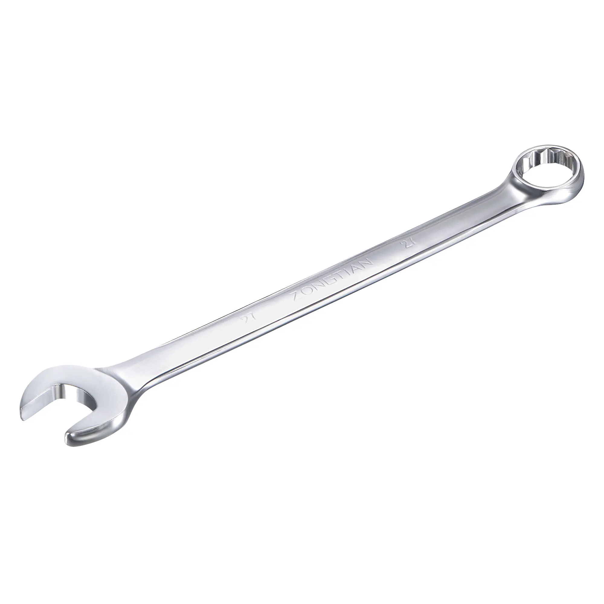 Uxcell Combination Wrench with Offset Box End and Angled Open End, Metric Mirror-Chrome Plated High Carbon Steel, 23mm