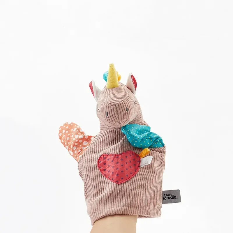 [Funny] 23cm Stuffed Hand Puppet toys animal deer Elephant PP cotton Soft Stuffed doll soothing toy for Kids Christmas Gift