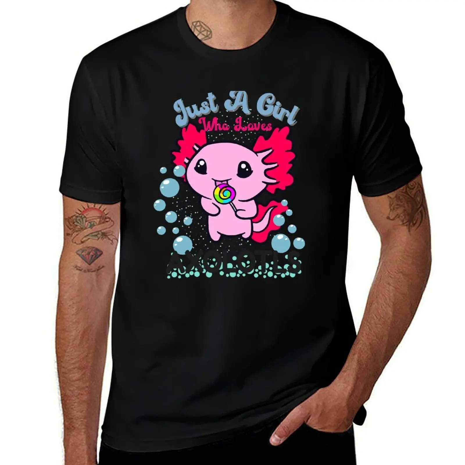Just a Girl Who Loves axolotl! - Funny axolotl Lovers Girl! - Just A Girl Who Loves Axolotls T-Shirt Summer Holiday T-Shirt