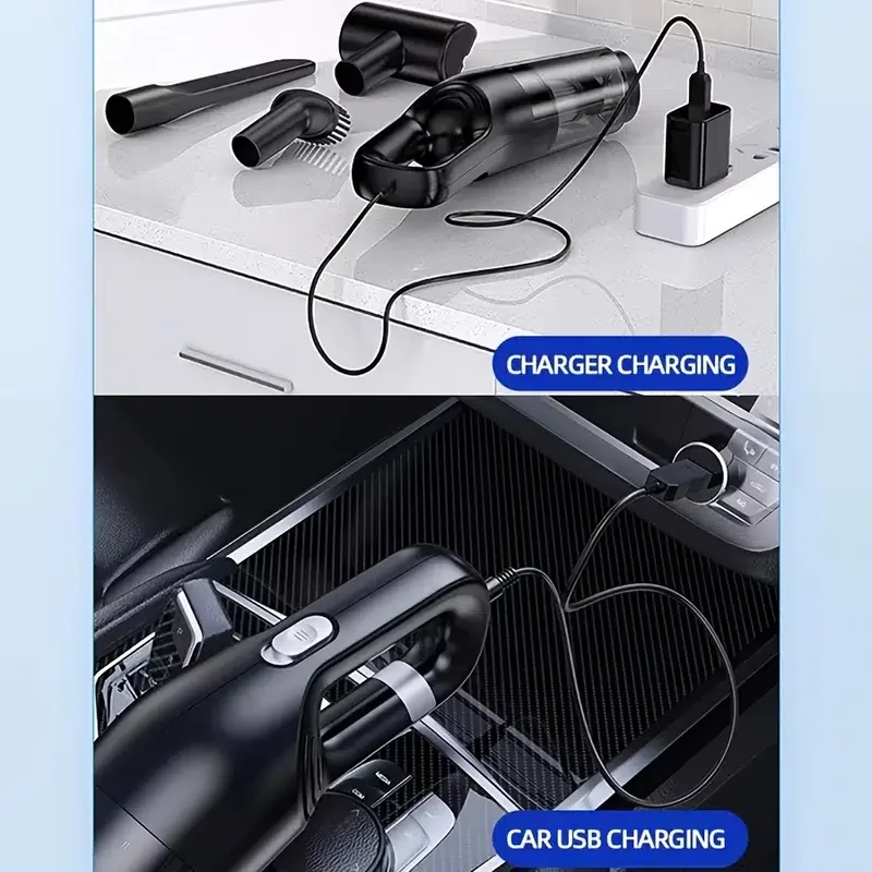 Vacuum Cleaner For Car Mini USB Charging Cyclone Suction Cleaners Portable Handheld Home Desk Wireless Vacuum Cleaner